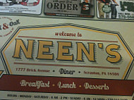 Neens Diner menu