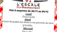 L'escale menu