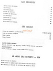 Le Baribal menu