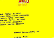 Aux Delices de la Gare menu