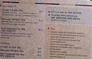 Chef Kim Korean Restaurant menu