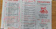 Chinatown menu