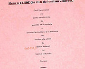 L'Estaminet des meix menu