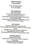 La Liégeoise menu