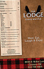 The Lodge Eatery And Pub menu