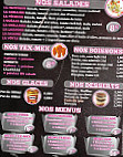 Excel One Pizza menu