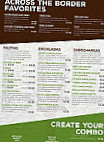 Zapote Mexican Grill menu