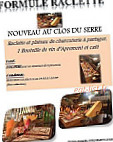 Le Clos du Serre menu