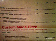 Sonny's Pizza menu