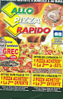 Allo Pizza Rapido menu