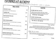 Alchemy Cafe And menu