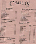 Charlie's Pizzaria menu