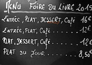 Le Cafe De Paris menu