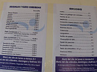 Bar Restaurante Piscinas menu