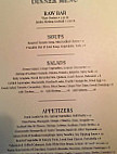 The Franklin Cape Ann menu