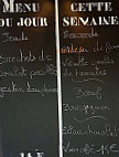 Le Grillon menu