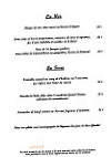 Château De La Verie menu