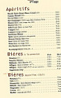 Café de la Plage " Chez Pierre " menu