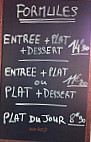 Le Talvern menu