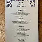 Cafe menu