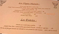 Le Cafe Cezanne menu