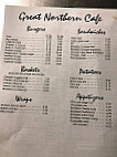 Great Northern Cafe menu