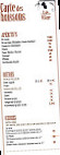 Le cafe du village menu