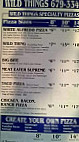 Wild Things Pizzeria Deli menu