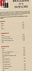 Brasserie De La Patinoire menu