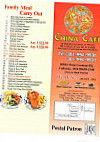 China Cafe menu