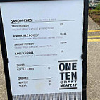 One Ten Craft Meatery menu