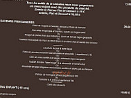 La Mangeoire menu