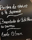 Les Trois Elèments menu