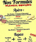 Planete Bowling menu