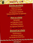 Restaurant Vinobah menu