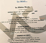 White Garden menu