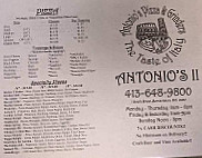 Antonios Ii Pizza Grinders menu