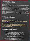 A L'ardoise menu