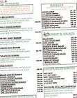 254 Cafe menu