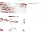 LE PALAIS INDIEN menu