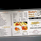 Kostas Pizza Seafood menu