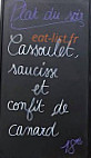 Restaurant du Cours menu