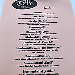 Alte Tenne menu