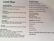 Sweet Bliss menu