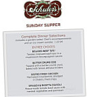 Schuler's Pub menu