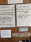 Saddle Mountain Cafe menu