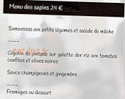 Les Sapins menu