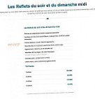 Les Reflets menu