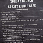 City Lights Cafe menu