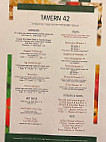 Tavern 42 menu